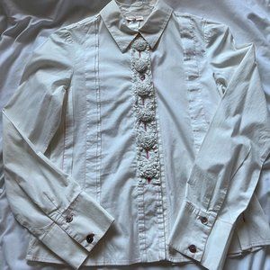 Christian Lacroix Jeans Women's Button Up with Flower Details